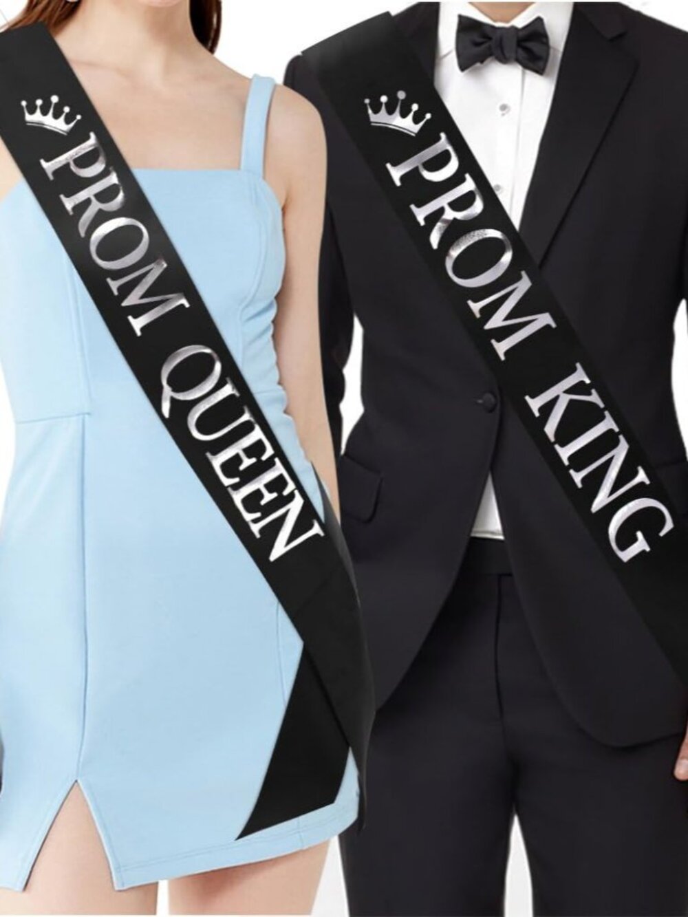 Prom King" and "Prom Queen" Sashes - Graduation Party School Party Accessories,